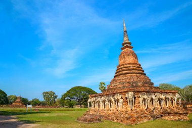 WAT Sorasak Tapınağı'nda Sukhothai Tarih Parkı, Unesco Dünya Mirası Tayland