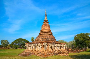 WAT Sorasak Tapınağı'nda Sukhothai Tarih Parkı, Unesco Dünya Mirası Tayland