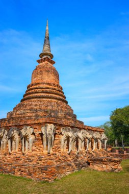 WAT Sorasak Tapınağı'nda Sukhothai Tarih Parkı, Unesco Dünya Mirası Tayland