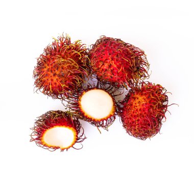 Beyaz izole Rambutan