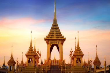 Bangkok, Tayland - 9 Kasım 2017: Hi Kraliyet krematoryum