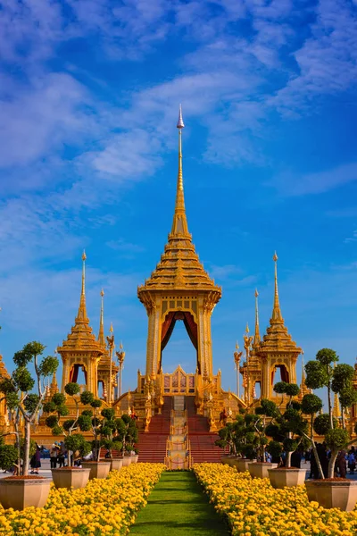 Bangkok, Thajsko - listopad 9 2017: Královským krematoriem Hi — Stock fotografie