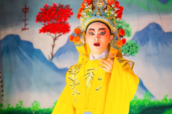 Bangkok, Tailândia - 17 de janeiro de 2016: ópera chinesa realizada por — Fotografia de Stock