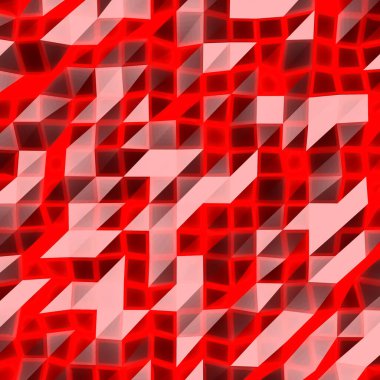 3B Renklendirme Soyut Arkaplan Kırmızı ile