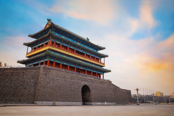 Qianmen Zhengyangmen Gate Voor Het Eerst Gebouwd 1419 Tijdens Ming — Stockfoto