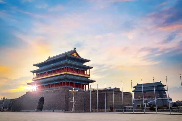 Qianmen Zhengyangmen Ворота Впервые Построенные 1419 Году Времена Династии Мин — стоковое фото