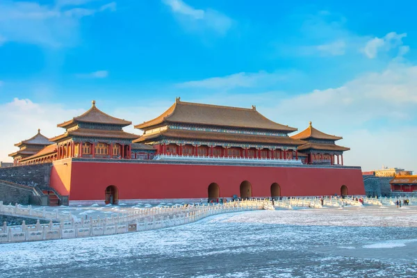 Wumen Meridian Gate Den Förbjudna Staden Peking Kina — Stockfoto