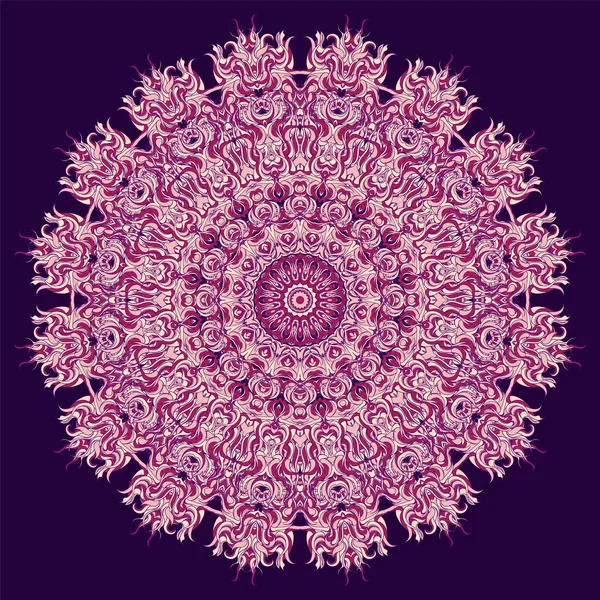 Decoración Radial Abstracta Patrón Circular Color Mandala Floral Ornamental Gamma — Archivo Imágenes Vectoriales