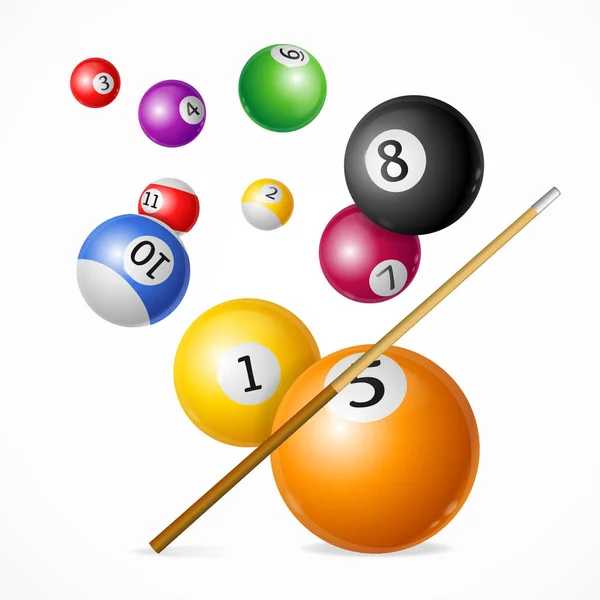 Balle de billard Concept. Vecteur — Image vectorielle