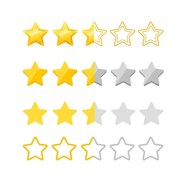 Rating Stars Set. Vektor - Stok Vektor