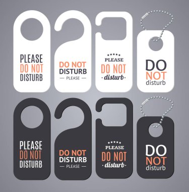 İşaret etiketleri rahatsız etmeyin. Vektör