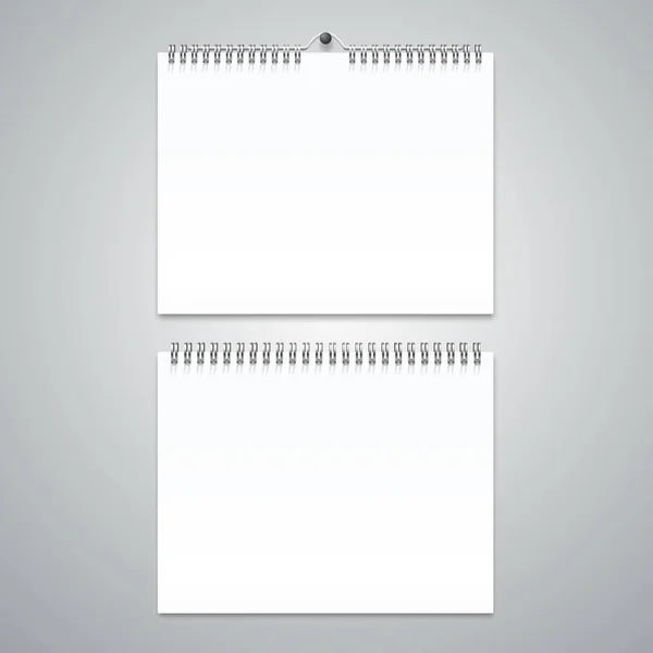 Realistische agenda sjabloon lege Set. Vector — Stockvector