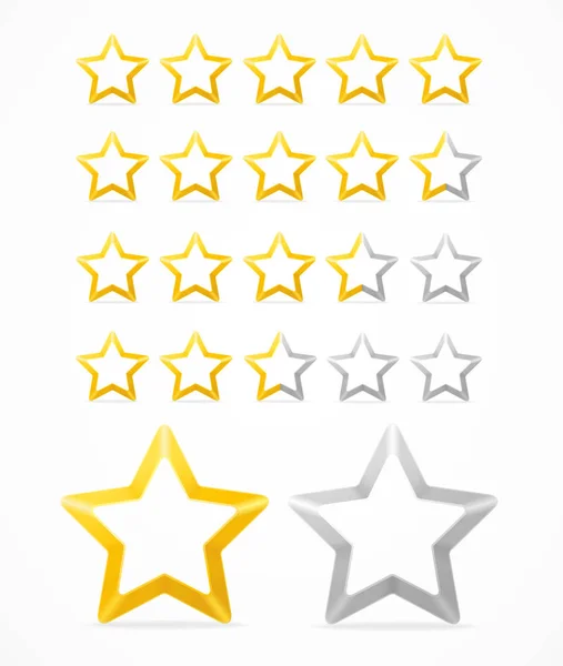 Rating Stars Set. Vektor - Stok Vektor