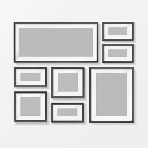Cuadro en blanco o marco de foto para el interior. Vector — Archivo Imágenes Vectoriales