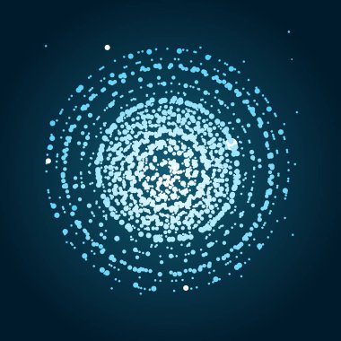 Arka plan mavi yuvarlak küre noktalı. Vektör