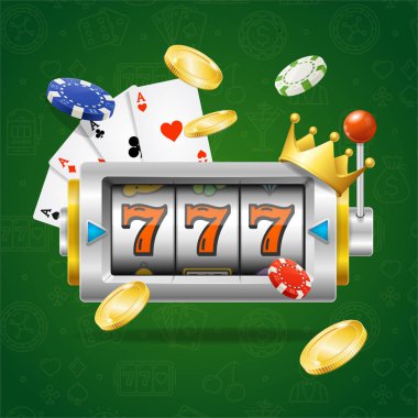 Casino kavramı Slot makinesidir. Vektör