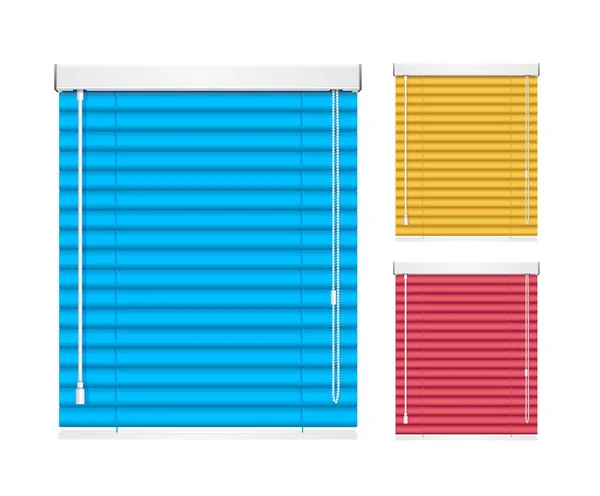 Janela de cores realista Jalousie Roller Shutters Blind. Vetor — Vetor de Stock