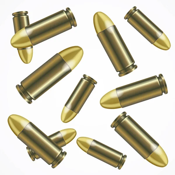 Realistic Bullet Pattern Background. Vector — Stock Vector