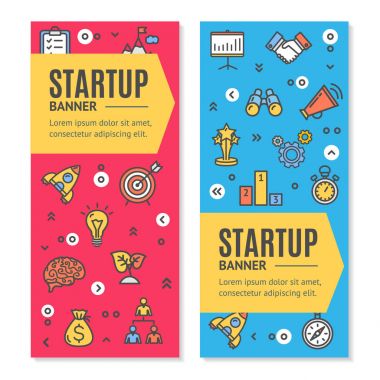 Afiş afiş afiş kurmak başlayın. Vektör