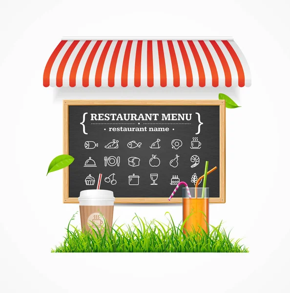 Restaurante Menú Concepto. Vector — Vector de stock