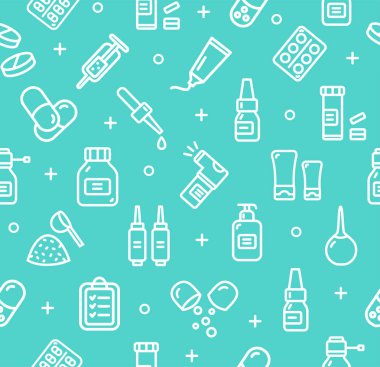 Hapları ile ilgili tıbbi desen arka plan. Vektör