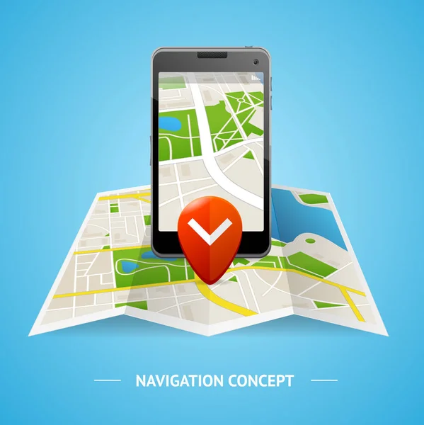 Navigation Concept. Vector — Stock Vector