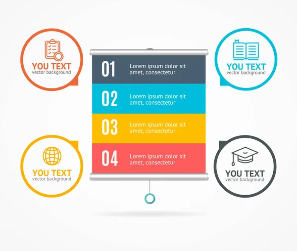 İş Infographic seçeneği afiş kartı vektör kavramı — Stok Vektör