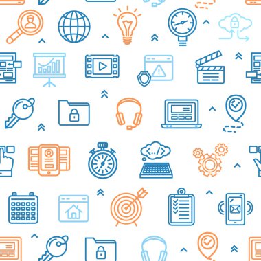 Arama motoru Seo desen arka plan. Vektör