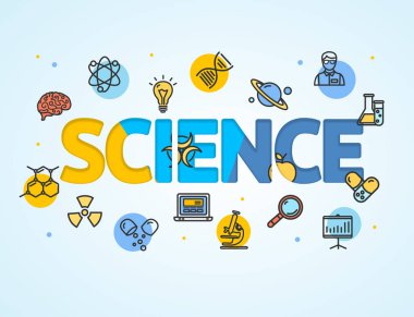 Bilim araştırma şablonu satırı simgesi kağıt sanat kavramına