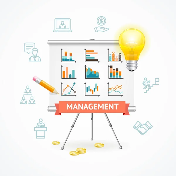 Business Management Concept. Vector — Stock Vector