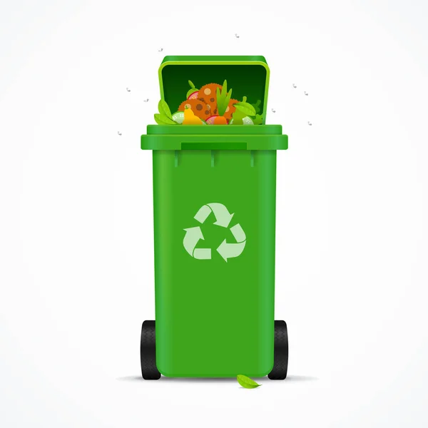 Realistic 3d Detailed Recycled Bin. Vector — Stock Vector