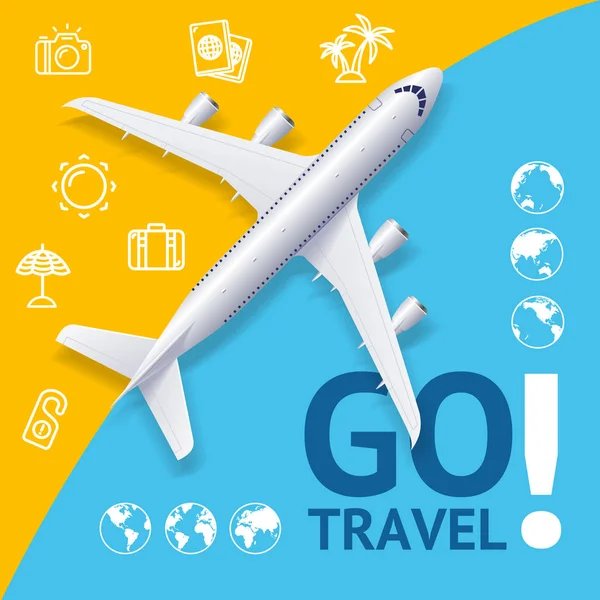 Go Travel Concept. Vecteur — Image vectorielle