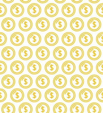 Paralar işaretleri Dikişsiz desen arka plan. Vektör