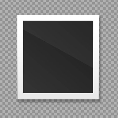 Gerçekçi Detaylı 3d Boş Fotoğraf Çerçevesi. Vektör