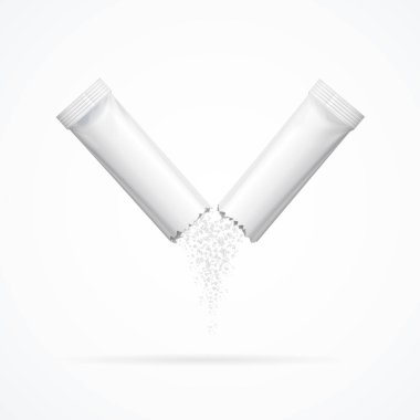 Gerçekçi Detaylı 3 boyutlu Matte Sachet Çubuğu. Vektör