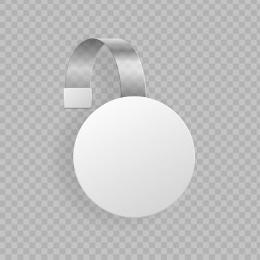 Gerçekçi Detaylı Wobbler Tanıtım Noktası Satışı. Vektör