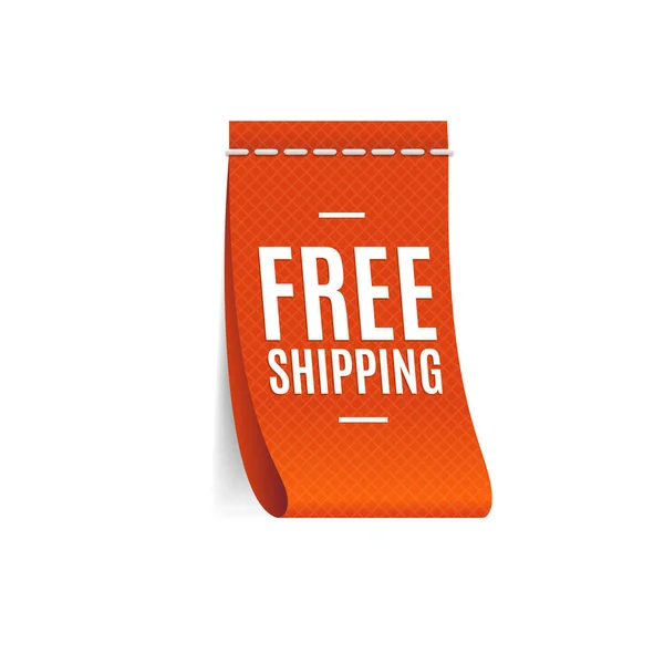 Realistic Detailed 3d Free Shipping Label. Vector — Stock Vector