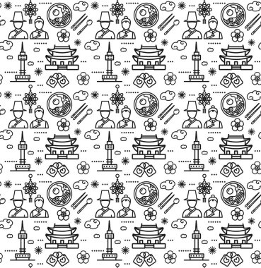 Kore, Beyaz Şablon Arkaplanı 'nı kusursuz bir şekilde imzalıyor. Vektör