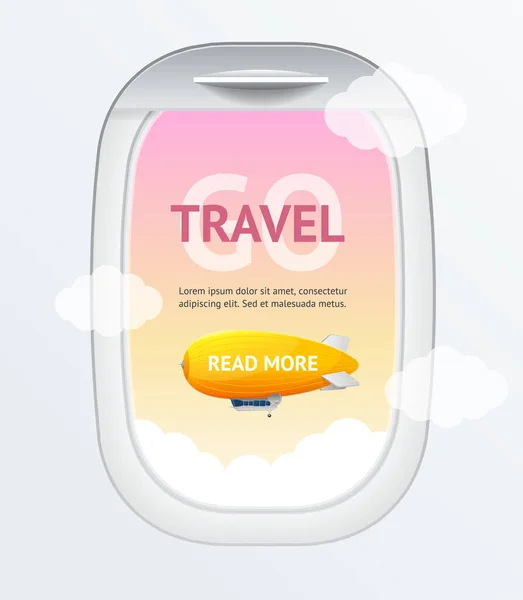 Realista Detallado 3d Travel and Tourism Banner Card Vecrtical. Vector — Vector de stock