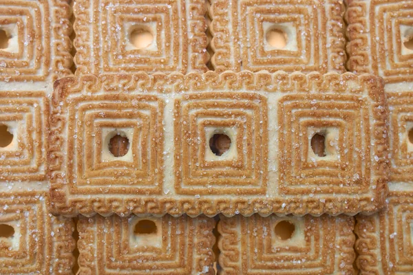 Galletas Dulces Con Granos Azúcar Macroshot Forma Rectangular — Foto de Stock