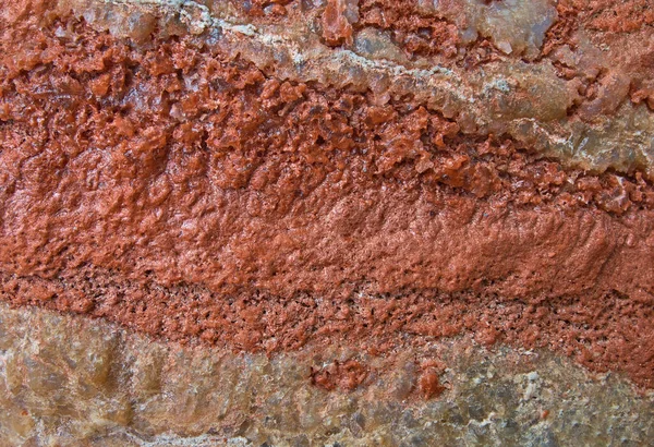 Flerfärgat Fragment Vägg Kaliumsaltgruva Närbild — Stockfoto