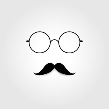 gözlük, bıyık, vektör