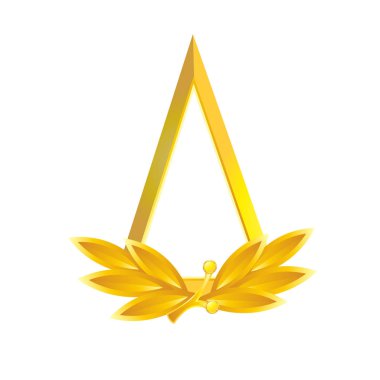 Flama altın, işaret, vektör