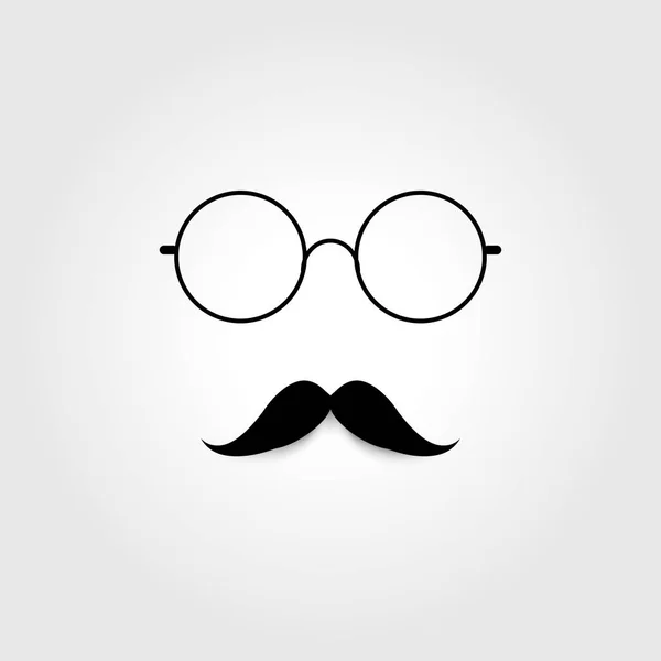 Lunettes, moustache, vektor — Image vectorielle