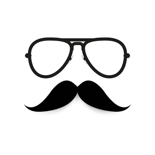 Óculos, bigode, vektor —  Vetores de Stock
