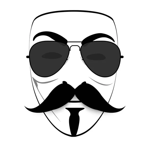Lunettes, moustache, vektor — Image vectorielle