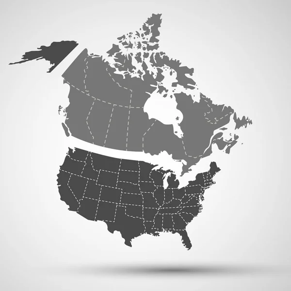 Canada, Verenigde Staten, nationale — Stockvector