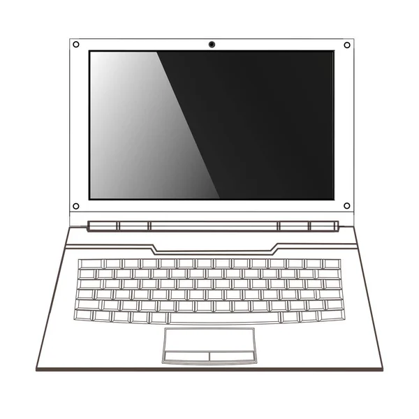 Computer, laptop, rete — Vettoriale Stock