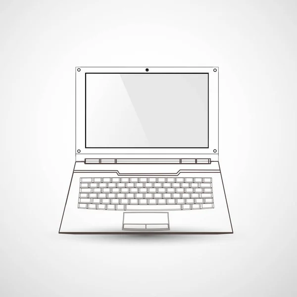 Komputer, laptop, sieci — Wektor stockowy