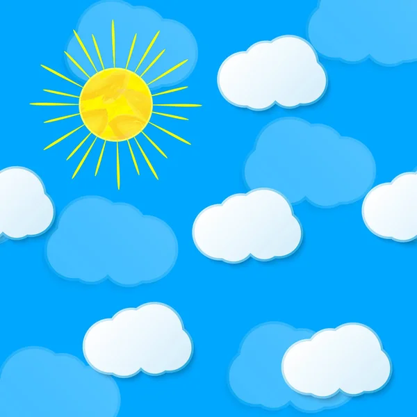 Ciel, climat, soleil — Image vectorielle